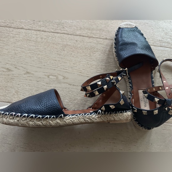 Valentino Garavani Espadrille Flats 37 blue rock stud - Picture 3 of 10